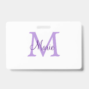 Badge jeté simple minimal ajouter nom monogramme rose ro