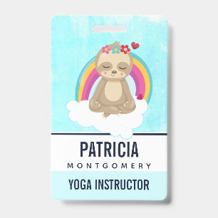 Badge Joli fentes Brown, Méditant sur un nuage