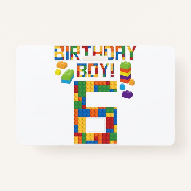 Badge Jolie 6e anniversaire Cadeau 6 ans Bâtiment de l'é (Devant)