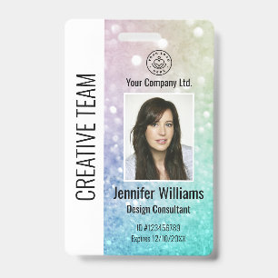 Badge Jolie Parties scintillant Holographique Fille Glam