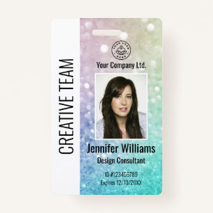Badge Jolie Parties scintillant Holographique Fille Glam
