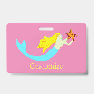 Badge Jolies sirènes blondes avec Star Thunder_Cove