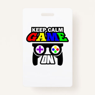 Badge Joueur Cadeau Gardez Le Jeu Calme Sur