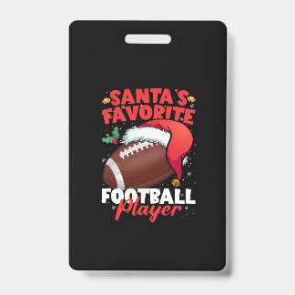 Badge Joueur de football préféré de Santa's Pajama