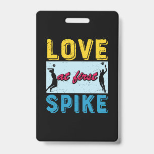Badge Joueur de volley-ball Amour dès le premier spike