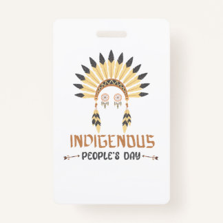 BADGE JOURNÉE DES PEUPLES AUTOCHTONES, JOUR DE COLUMBUS