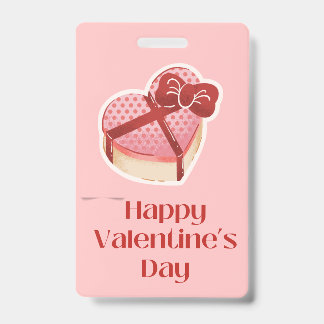 Badge Joyeuse Saint-Valentin Étiquette de boîte-cadeau e