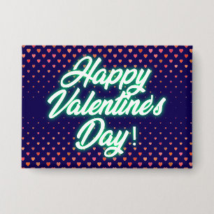 Badge Joyeuse Saint-Valentin Néon Design-23692