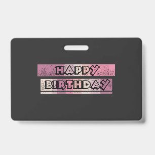 Badge joyeux anniversaire coloré