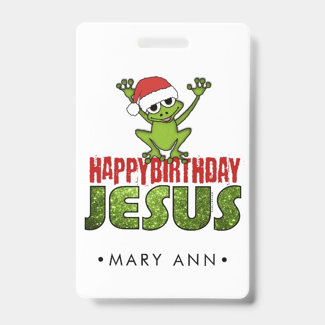 Badge Joyeux anniversaire Jésus (Front)