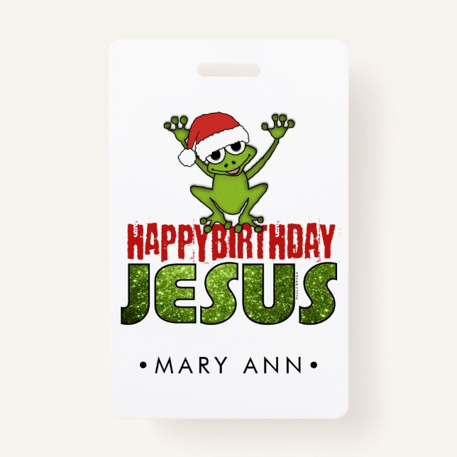 Badge Joyeux anniversaire Jésus (Devant)