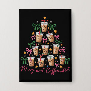 Badge Joyeux & Caféiné Noël Coquette Café Latte