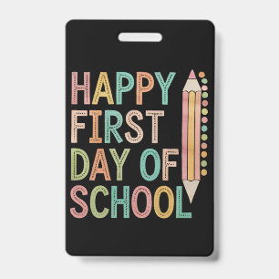 Badge Joyeux premier jour de rentrée scolaire