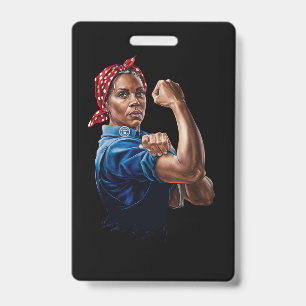Badge Kamala Harris 2024 Rosie Le chat sans enfant Rivet