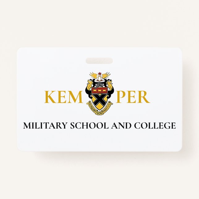 Badge Kemper Military School et College (Devant)