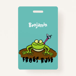 Badge La grenouille règle drôle dessin de grenouille ver