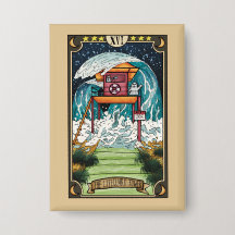 La Tour de Surveillance | Bouton de Carte de Tarot