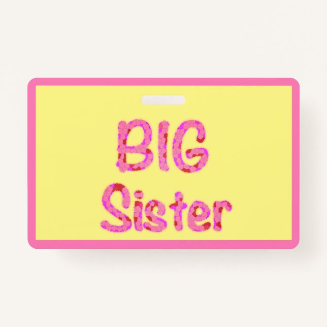Badge La typographie des grandes soeurs (Devant)