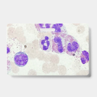 Badge Laboratoire d'hématologie du microscope à diaposit