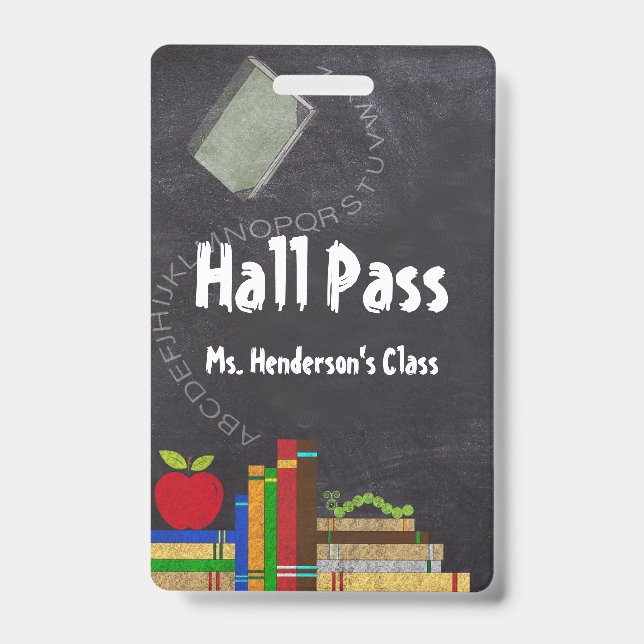 Badge Laisser-passer de l'école des enseignants tableau  (Avant)