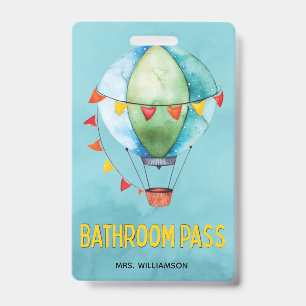 Badge Laisser-passer pour salle de bain de l'école de la