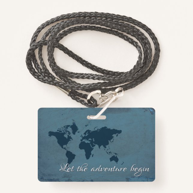 Badge Laissez l'aventure commencer (Devant avec lanière)