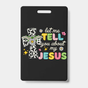 Badge Laissez-moi vous parler de mon Jésus Groovy chréti