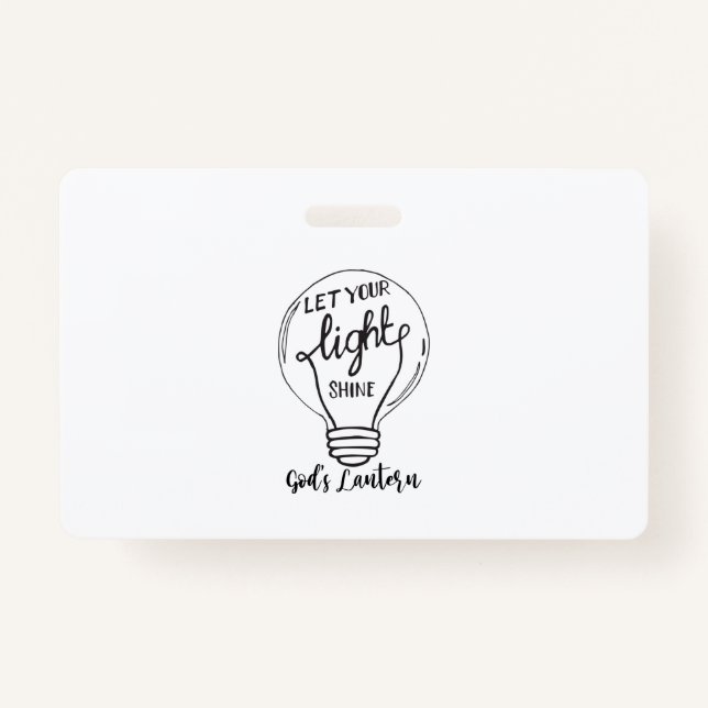 Badge Laissez votre lumière briller avec les lanternes d (Devant)