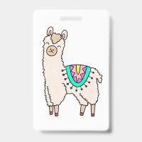 lama alpaca de dessin animé souriant et heureux