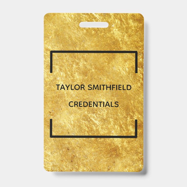 Badge lanière à la mode moderne carrée géométrique (Front)