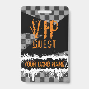 Badge Lanière VIP Merch personnalisée pour groupe Punk R