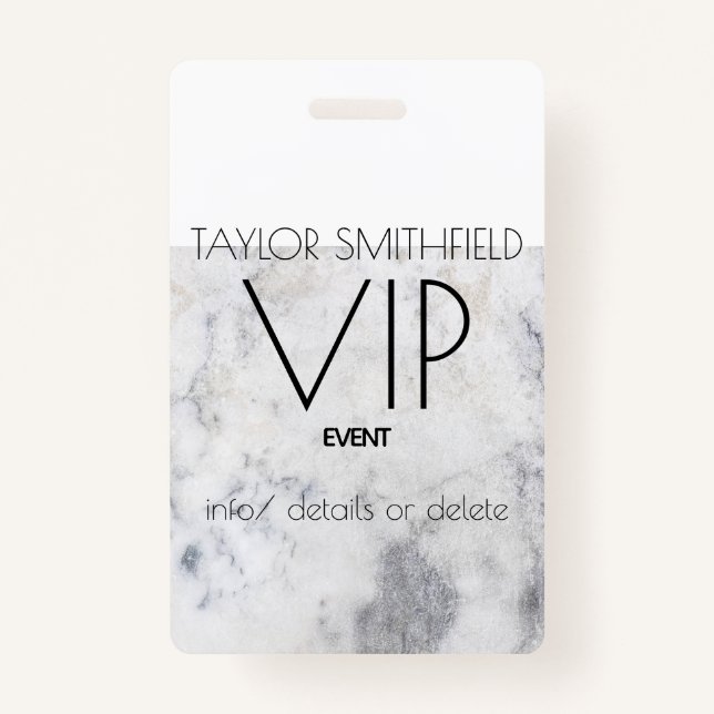 Badge lanyard de marbre (Devant)