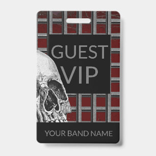 Badge Lanyard personnalisé Rock Skull Métal pour groupe