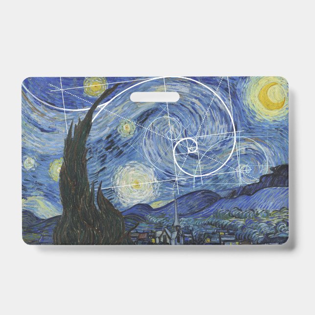 Badge L'art rencontre les mathématiques, Van Gogh rencon (Avant)