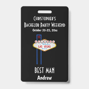 Badge Las Vegas Bachelor Party Guys Week-end Voyage