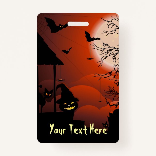 Badge Le cauchemar de la lune sanglante d'Halloween (Devant)