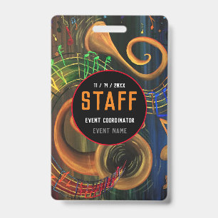 Badge Le coordonnateur de l'événement ART of Music Staff