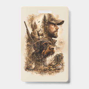 Badge Le lien du chasseur – Pointer allemand à poil dur