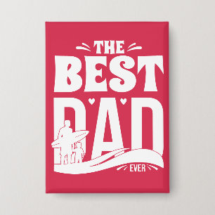 Badge Le Meilleur Papa du Monde - Père et Enfant