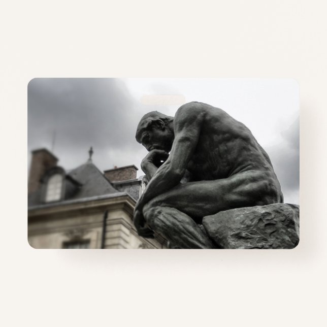 Badge Le penseur Rodin Paris Sculpture (Devant)