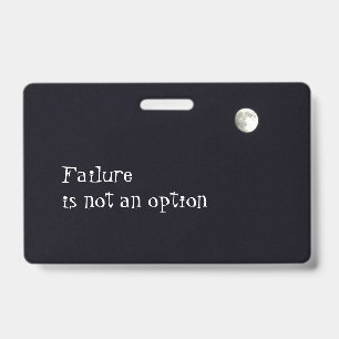 Badge L'échec n'est pas une option personnalisée