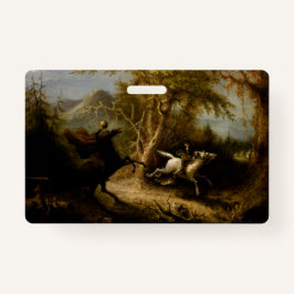 Badge Légende du cavalier sans tête fantôme d'Halloween