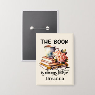 Badge Les amateurs de livres mignons