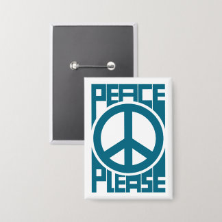 Badge Lettre Bleue Peace Please