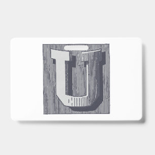 Badge Lettre "U" brodée élégante