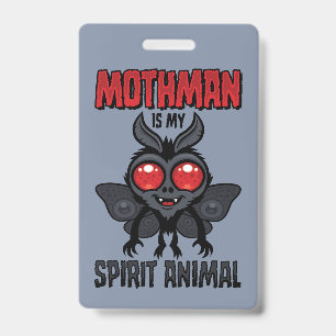 Badge L'homme aux ailes de papillon de nuit est mon anim