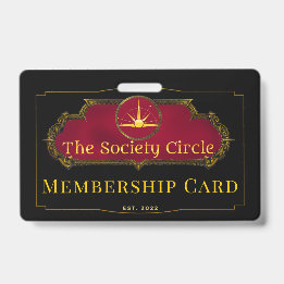 Badge L'identifiant de la carte de membre du Society Cir