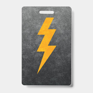 Badge Lightning Bolt in Concrete