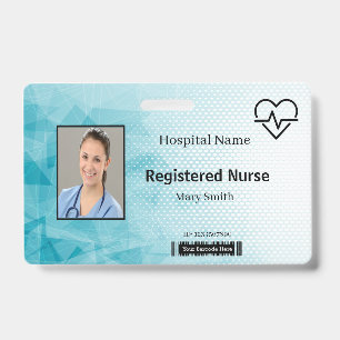 Badge Ligne de vie rythme cardiaque Identifiant photo mé