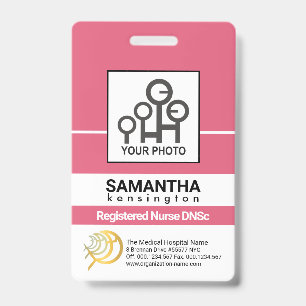 Badge Ligne rose foncé, infirmière en chef de colonne, p